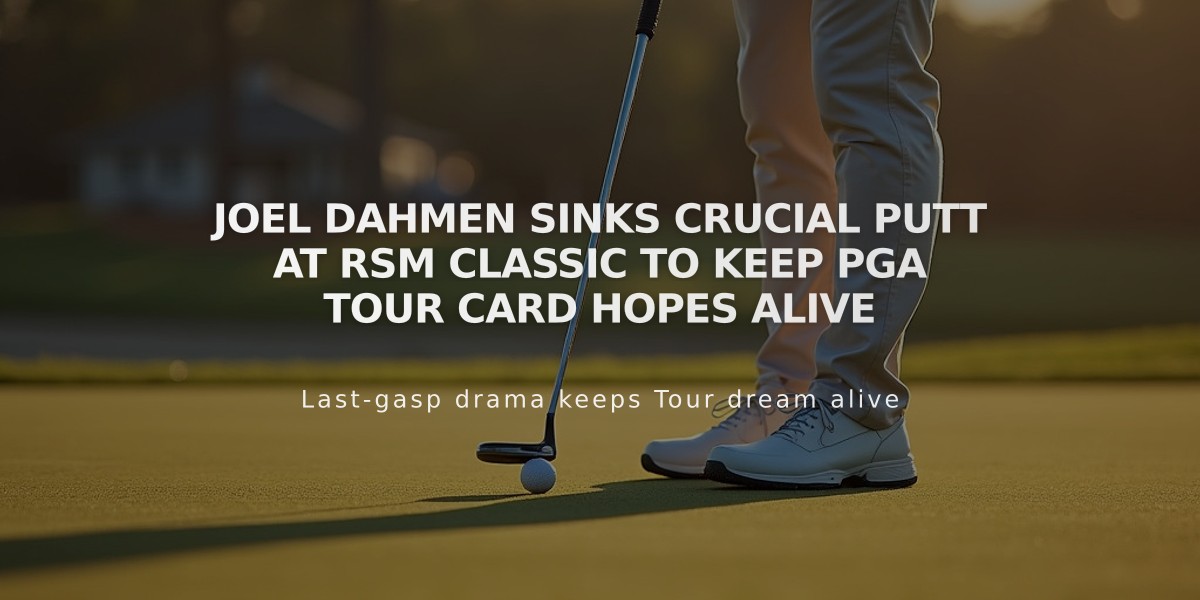 Joel Dahmen Sinks Crucial Putt At RSM Classic To Keep PGA Tour Card Hopes Alive