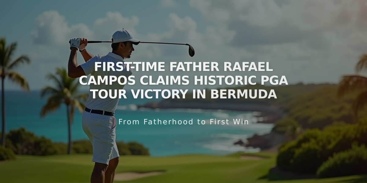 First-Time Father Rafael Campos Claims Historic PGA Tour Victory in Bermuda