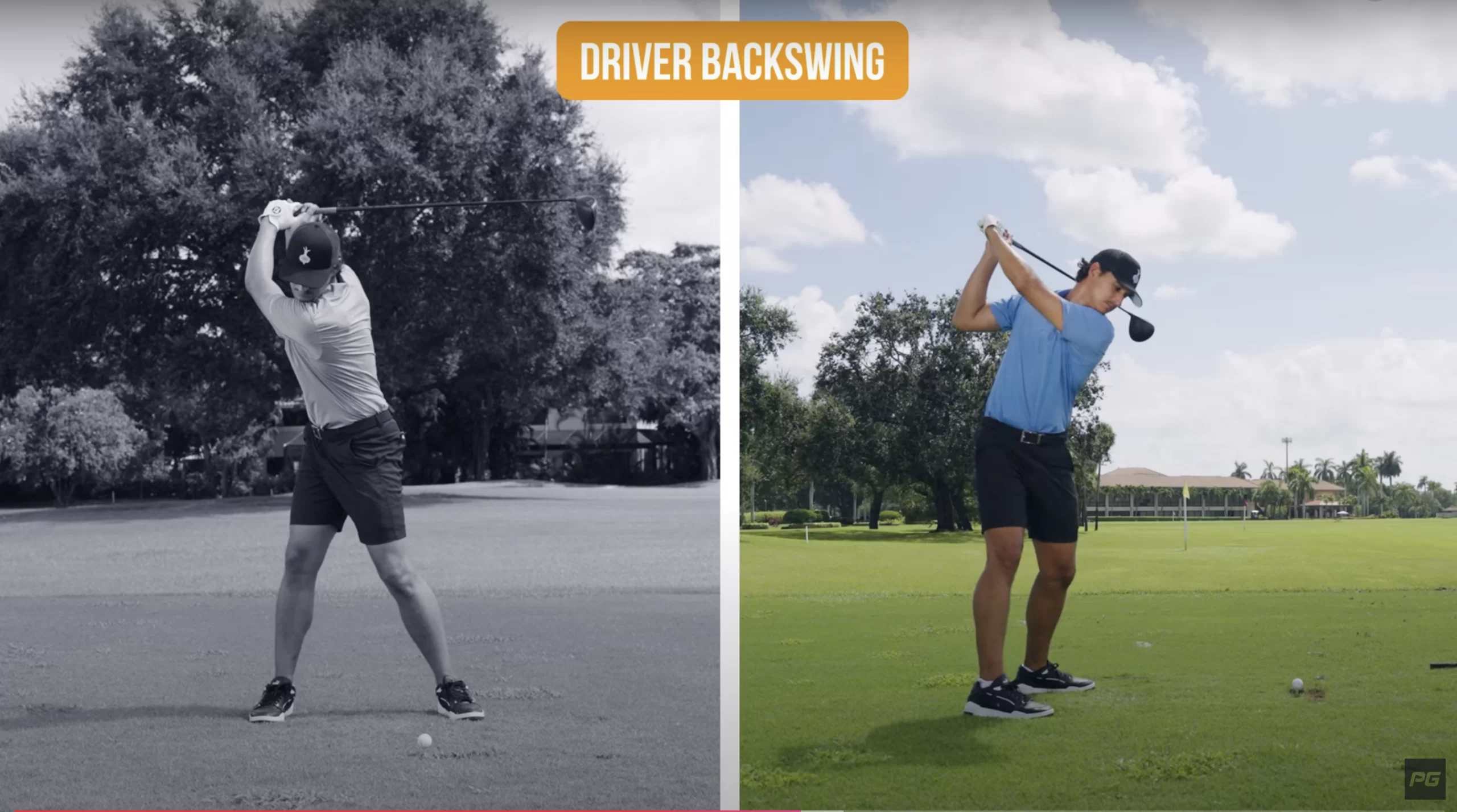 Golfer's driver backswing position